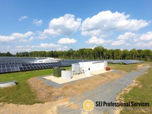 Equipment Pads at Lowe Solar Array